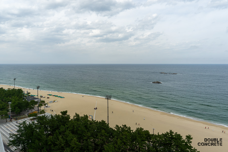 탁 트인 경포해변 전경