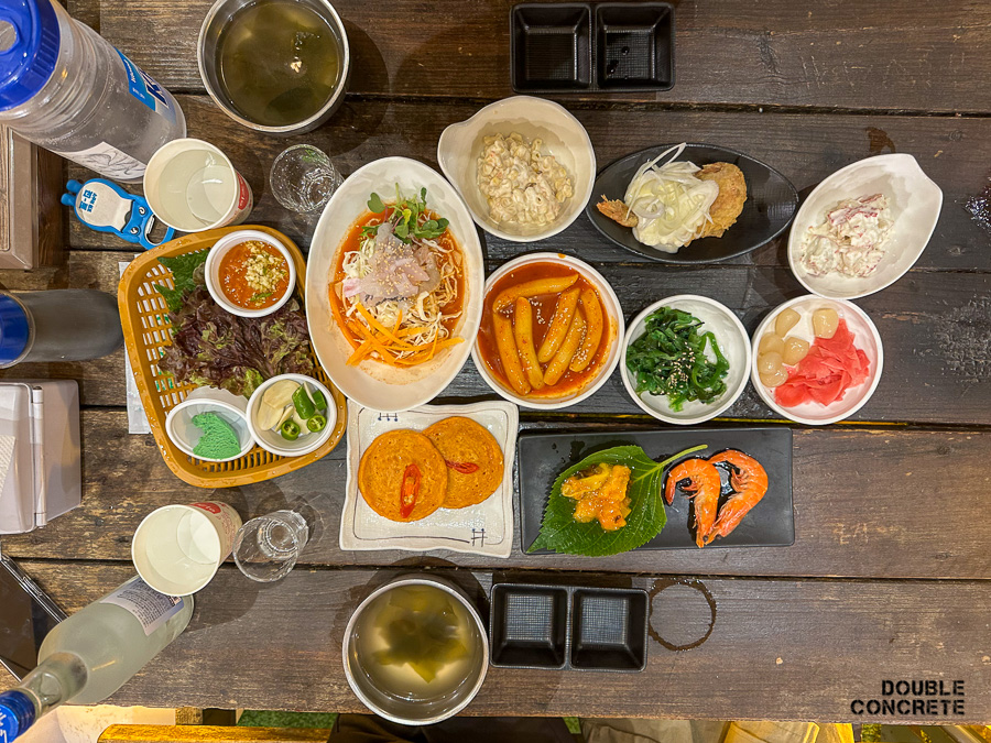 경포 팔도강산 조개세트 기본 스끼다시 구성 상차림