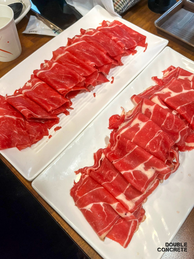 복다다 무한리필 훠궈용 고기 1회차 기본 세팅